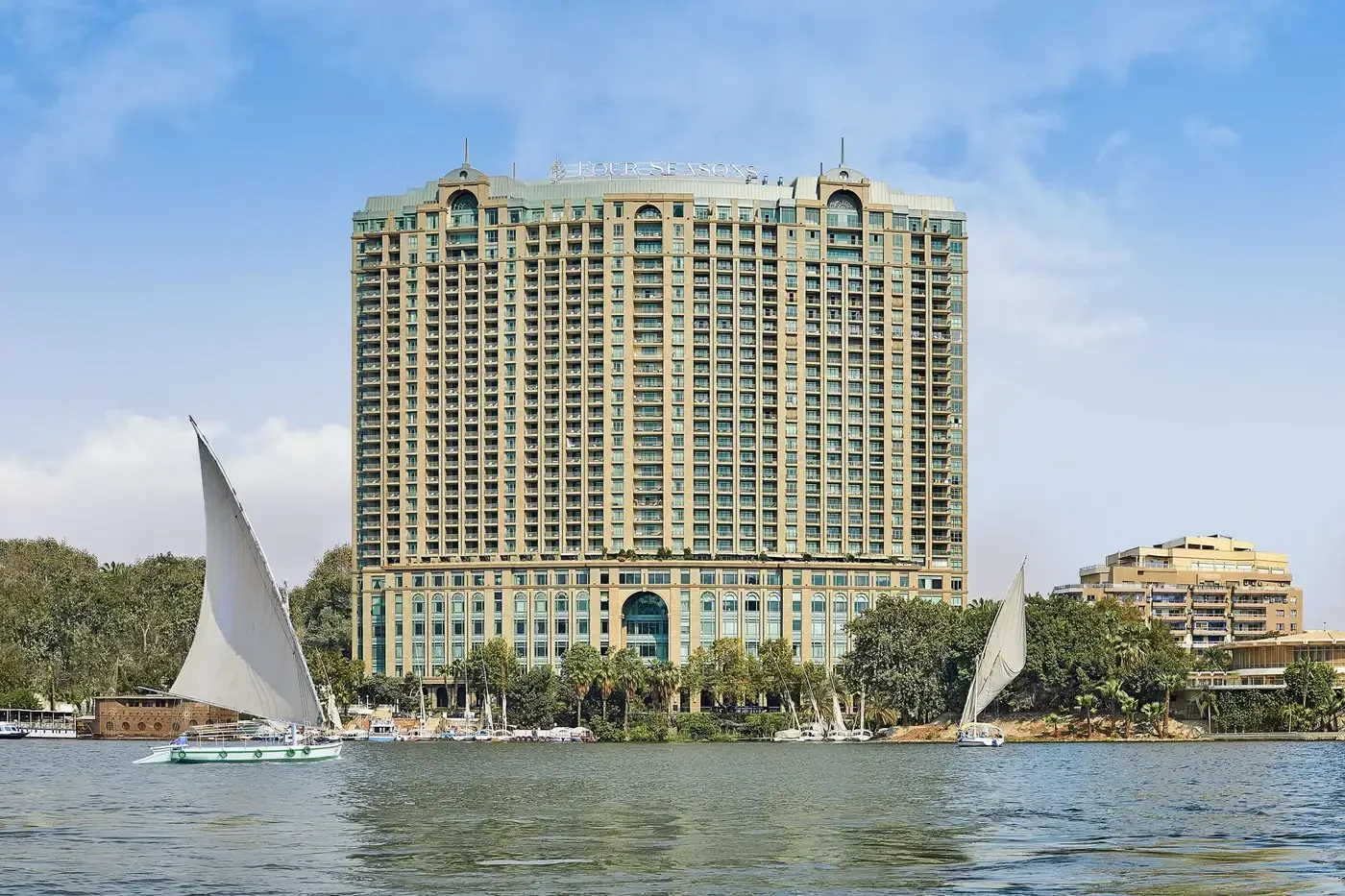 Four Seasons Nile Plaza — Four Seasons Hotel Cairo at Nile Plaza beside the river