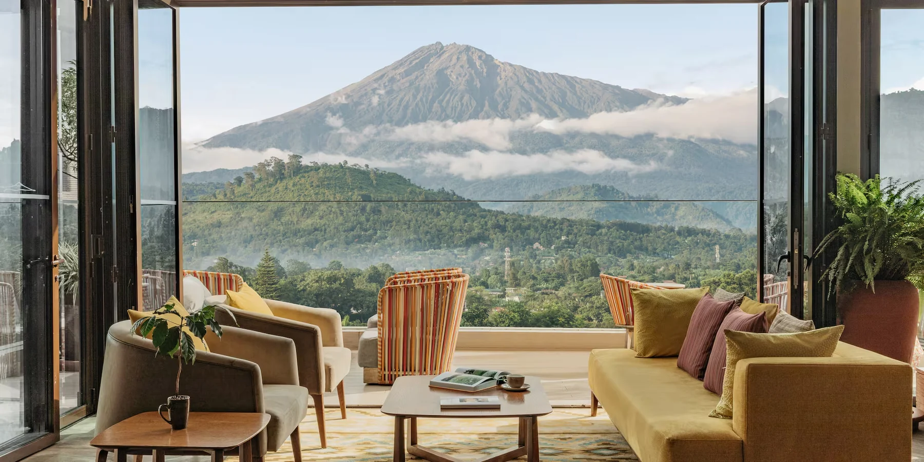 Gran Meliá Arusha — A lounge at Gran Meliá Arusha overlooking Mount Meru; a general property view